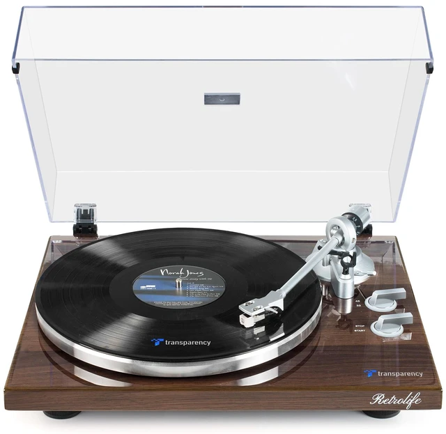 Main image of ® Turntables Belt-Drive Record Player with Wireless Output Connectivity Vinyl Player Support 33&45 RPM Speed Phono Line USB Digital to PC Recording MM Cartridge&Counterweight Bark Brown