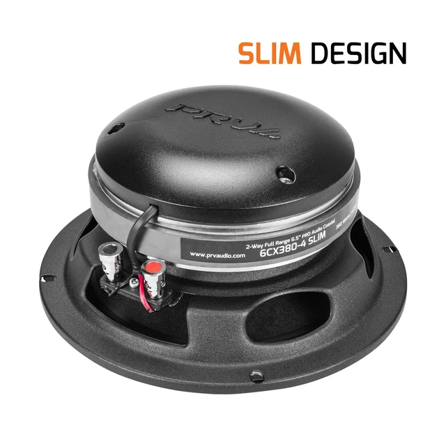 Alt view image 4 of 4 - 6.5" Shallow Coaxial Car Audio Speaker 2X 6CX380-4 Slim Loudspeakers with Built-in Tweeter Driver and Grill Included 380 Watts 4 Ohm (2 Speakers) Bundle