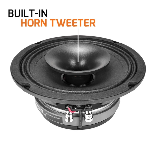 Alt view image 3 of 4 - 6.5" Shallow Coaxial Car Audio Speaker 2X 6CX380-4 Slim Loudspeakers with Built-in Tweeter Driver and Grill Included 380 Watts 4 Ohm (2 Speakers) Bundle