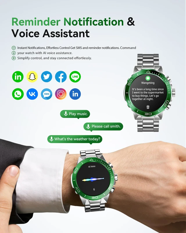 Alt view image 3 of 7 - Military Rugged Smart Watch for Men, AMOLED 1.43" HD Screen, Bluetooth Call Answer/Make, Blood Oxygen/Heart Rate/Sleep Tracker, 7-30 Day Battery, Waterproof Fitness Tracker for iOS Android