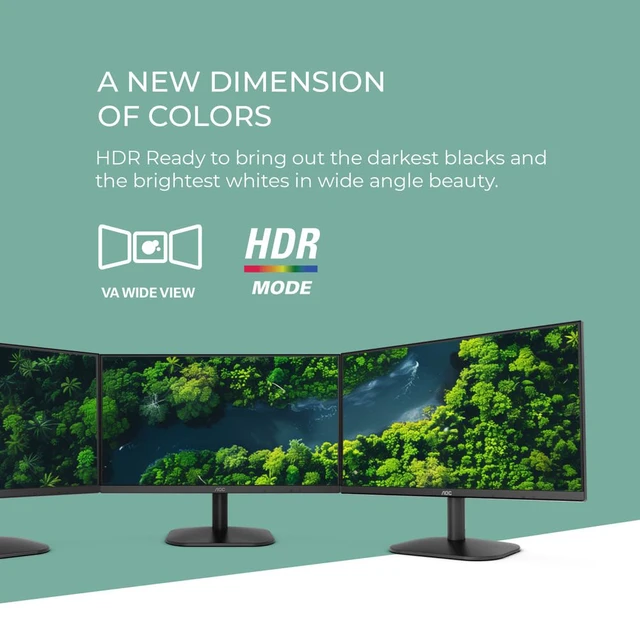 Alt view image 3 of 5 - 22B2HM2 22" Full HD (1920 x 1080) 100Hz LED Monitor, Adaptive Sync, VGA x 1, HDMI x 1, Flicker-Free, Low Blue Light, HDR Ready, VESA, Tilt Adjust, Earphone Out, Eco-Friendly