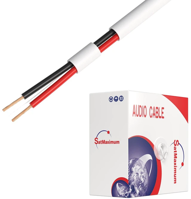 Main image of 250FT 18/2 Speaker Wire CL2 Rated Indoor Low Voltage Copper Clad Aluminum (CCA) 18 Gauge 2 Conductors Cable with Easy Pull Box Perfect for in-Wall Installation