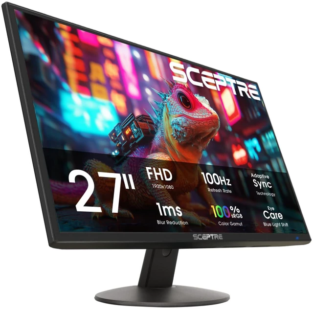 Main image of New 27-inch Prime Monitor 100Hz HDMI x2 VGA 1ms 99% sRGB Eye-Care Build-in Speakers, Machine Black 2026 (E275W-19203R Series)