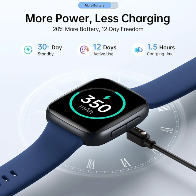 Alt view image 6 of 7 - Smart Watches for Men Women, 1.85" HD AMOLED Smart Watchfor iPhone & Android, 12-Day Battery, 3ATM Waterproof,Bluetooth Calls/Messages, Health Monitor, 120+ Sports ModesFitness Watch, 2 Bands