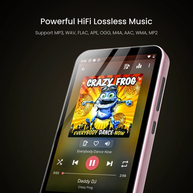 Alt view image 4 of 7 - 80GB Kids MP3 Player with Bluetooth, Parental Controls, Pre-Installed Spotify, Audible, 4" MP4 Player (Pink)