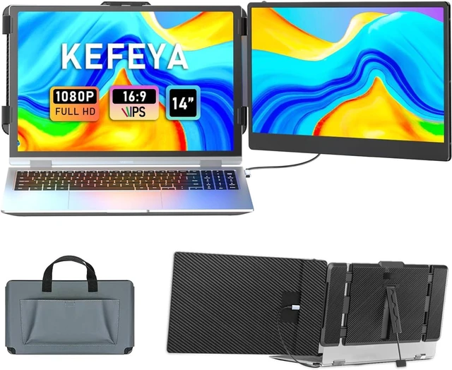Main image of Laptop Screen Extender, 14" FHD 1080P IPS Laptop Monitor Extender Dual Screen, Portable Monitor for Laptops 13-17" with USB-C/HDMI Port, Plug n Play for Windows/Mac/Android/Switch/PS5