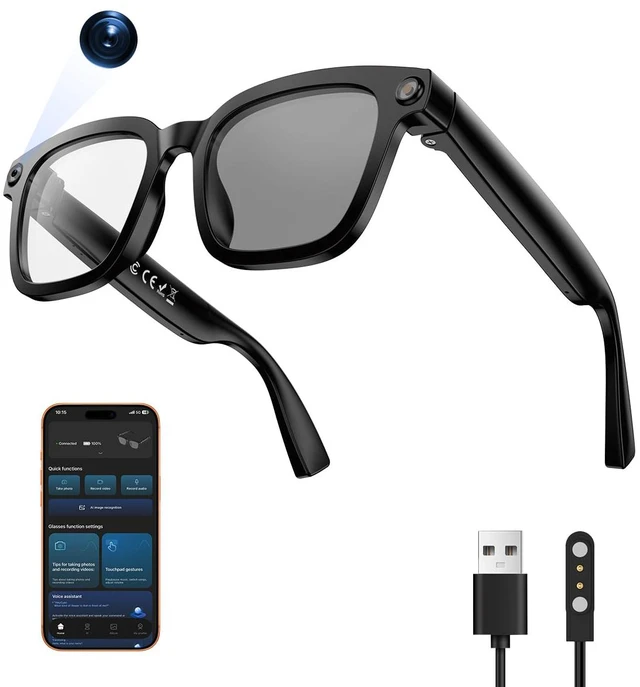 Main image of XO AI Smart Glasses,HD 1080P Camera Glasses with Video Recording & Photo Taking, Language Real-Time Translation Glasses and Color-Change Lens Perfect for Travel, Business