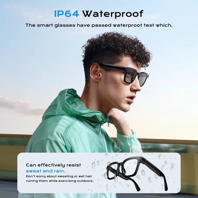 Alt view image 6 of 7 - XO AI Smart Glasses,HD 1080P Camera Glasses with Video Recording & Photo Taking, Language Real-Time Translation Glasses and Color-Change Lens Perfect for Travel, Business