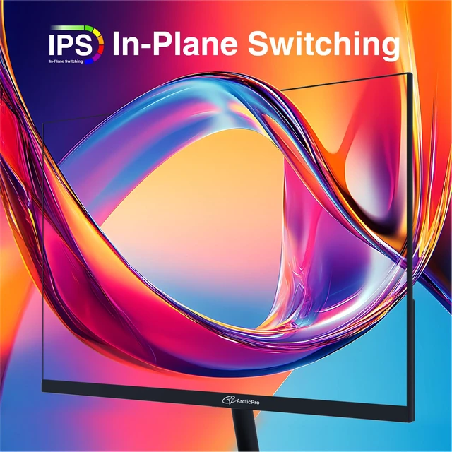 Alt view image 5 of 7 - 24inch Computer Monitor, FHD 1080p, 144Hz Office and Gaming Monitor, IPS, Adaptive Sync, 110% sRGB, 1ms, 3-Sided Frameless, Ultra Slim, VESA Mountable, Anti-Blue Light Design, HDMI, DP