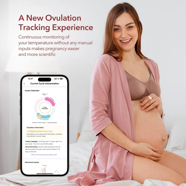 Alt view image 5 of 7 - Ring Gen1 for Fertility and Ovulation Tracking - Size First Sizing Kit - App Auto-Sync - Period & BBT Tracker - Sleep Analysis for Women - Rechargeable & Waterproof Size6