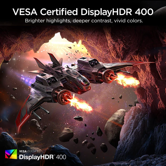 Alt view image 4 of 7 - 27 Inch 2K Gaming Monitor, 200Hz QHD (2560 x 1440p) Fast IPS Screen, 1ms Response Time, HDR 400, 95% DCI-P3, Height/Pivot/Tilt Adjustable Stand, Adaptive Sync Technology, HDMI & DP, G2722P