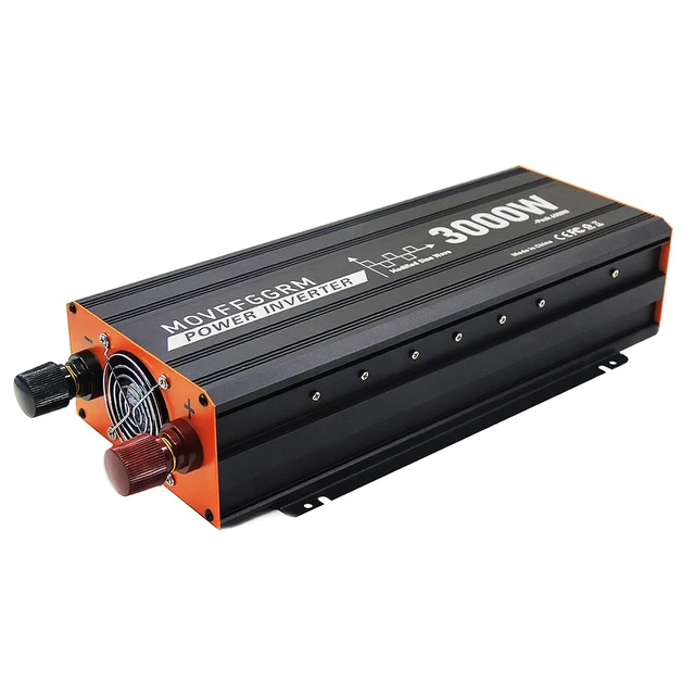 Alt view image 4 of 4 - 3000 Watt Power Inverter Converter, Car/Truck/RV 12V DC to 110V AC Converter, with LED Display, 3AC Outlets, USB Port