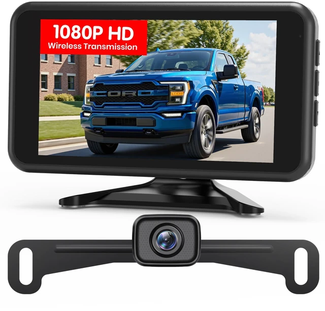 Main image of Wireless Backup Camera: 5" 1080P HD Dual-Channel Monitor, Easy Installation,Stable Digital Transmission Signal,IP69K Waterproof Night Vision Back Up Camera for Truck,SUV,Pickup,Car,Trailer