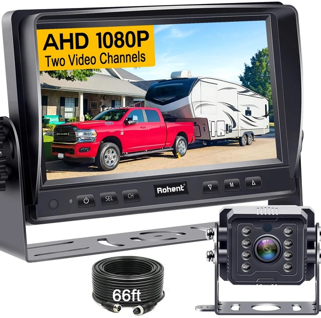 Main image of HD 1080P Wired RV Backup Camera System - with 170° Wide-Angle Lens, Night Vision, Waterproof IP69, Easy DIY Installation for RVs, Trucks, and Trailers by