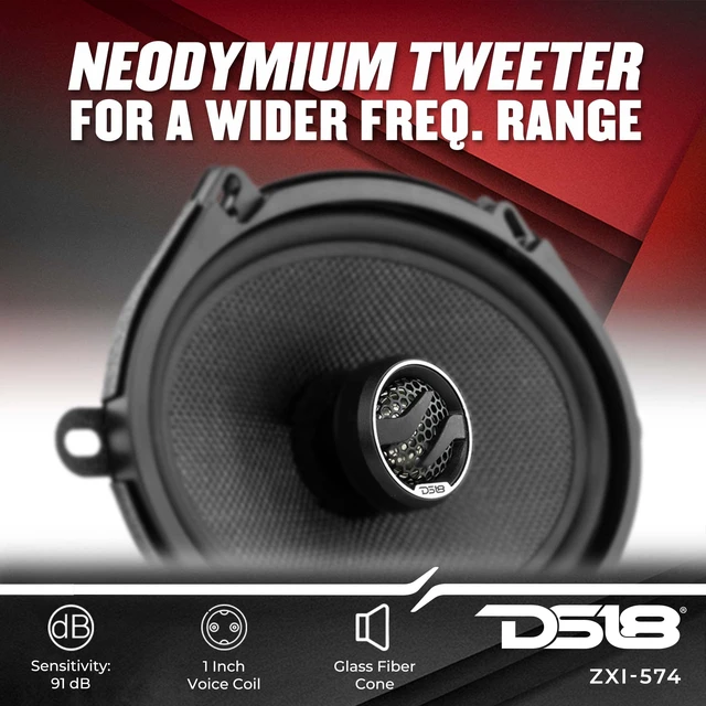 Alt view image 3 of 4 - ZXI-574 Elite 5x7 Inches 2-Way Coaxial Car Speakers with Kevlar Cone 210 Watts 4-Ohm (2 Speakers)