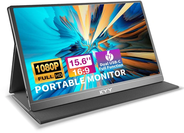 Main image of Portable Monitor 15.6inch FHD 1080P USB-C Laptop HDMI Gaming Monitor w/Premium Smart Cover & Dual Speakers, External HDR Computer Display for PC MAC Phone Xbox PS4 Switch
