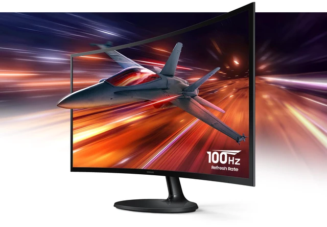 Alt view image 3 of 7 - 27" Essential S3 (S36GD) Curved Monitor - FHD, 1800R Curved Screen, 100Hz, Eye Saver Mode, Game Mode, HDMI D-sub, LS27D36CGANXZA