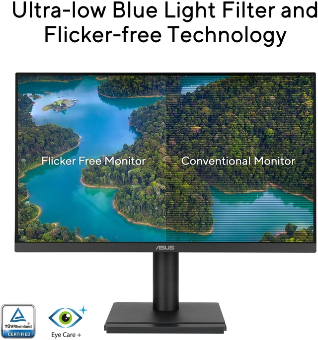 Alt view image 4 of 7 - 27 1080P Business Monitor (VA279QGS) IPS, Full HD, Frameless, 120Hz, Adaptive-Sync, 1ms, HDMI, DisplayPort, VGA, Eye Care, Low Blue Light, Ergonomic, VESA Wall Mountable