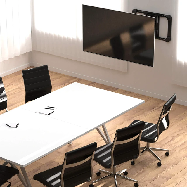 Alt view image 3 of 4 - Heavy Duty Extension Dual Arm, Full Motion Articulating TV Mount with Tilt and Swivel for 37" to 80" TVs up to 132 lbs, VESA Compatible, Fits LED LCD OLED Flat Curved Screens, Black