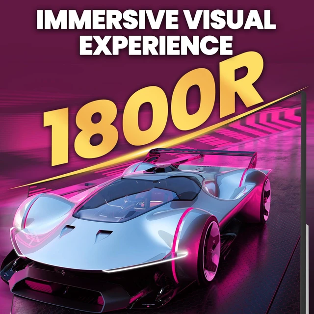 Alt view image 6 of 7 - 27" Curved Gaming Monitor, 165Hz/200Hz FHD 1920x1080 VA Display, 1800R Screen, 120% sRGB, AMD FreeSync, Blue Light Filter, HDMI & DP, White PC Monitor for Gaming, Streaming & Work