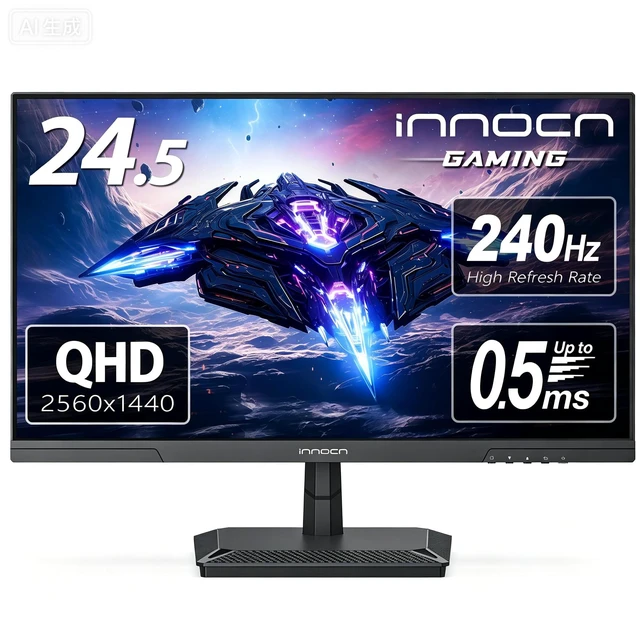 Main image of 24.5 Inch Gaming Monitor 1440P 240Hz QHD 2K PC Desktop Gaming Screen Fast IPS HDMI 2.1 Display, DisplayPort, Built-in Speaker, 25G2S