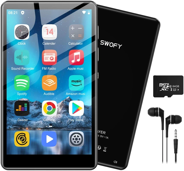 Main image of 80GB MP3 Player with Bluetooth and WiFi, M503Pro 4.0" Touch Screen MP3 Player with Speaker, Music Player with Spotify, Audible, Amazon Music, Pandora, MP4 Android Music Player Up to 512GB