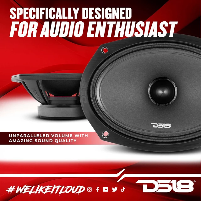 Alt view image 3 of 4 - PRO-ZXI694BM 6 X 9 Inches Pro Audio Mid-Range Loudspeaker with Bullet and Grill 600 Watts 4-Ohm (1 Speaker)