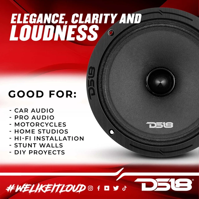 Alt view image 4 of 4 - PRO-ZXI8.4BM 8 Inches Car Audio Mid-Range Loudspeaker with Bullet 700 Watts 4-Ohm (1 Speaker)