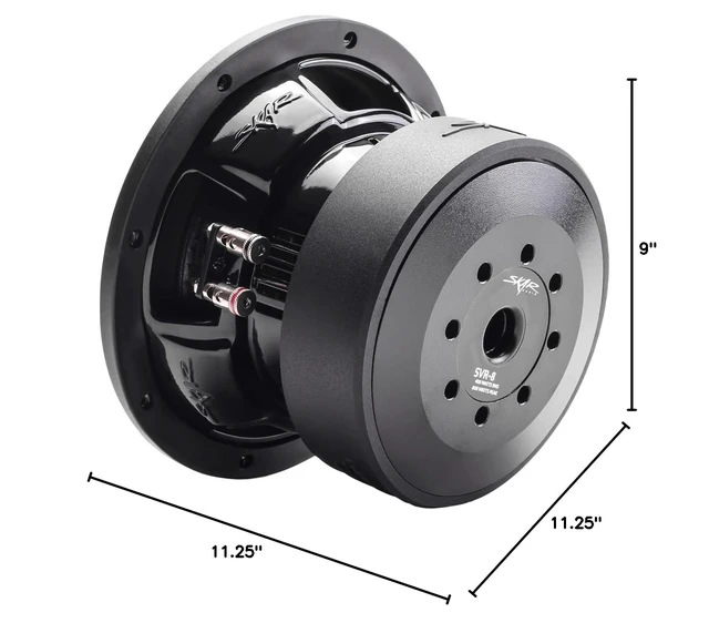 Alt view image 6 of 6 - SVR-8 D2 8" 800 Watt Max Power Dual 2 Ohm Car Subwoofer