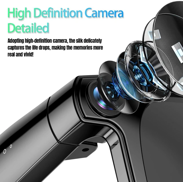 Alt view image 2 of 7 - AI Smart Glasses with Camera, 4K Photos & 1080P Video,Real-Time Translation, Bluetooth 5.3, Assistant Conversation, Suitable for Vlogging,Cycling, Hiking Travel, Business
