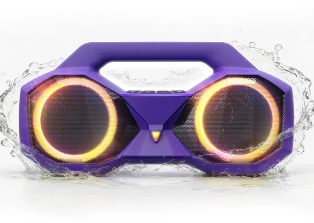 Main image of Bluetooth Speaker Outdoor Loud: 80W(Peak) with Bass, Portable Wireless Speaker with IPX7 Waterproof, 20H Playtime, RGB Lights, TWS for Outside, Beach, Work (Purple)