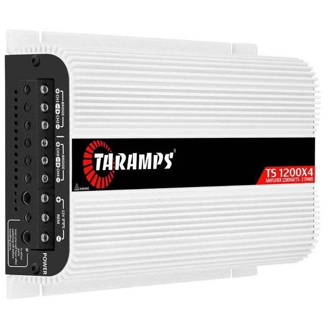 Alt view image 2 of 7 - Taramps TS 1200x4 Amplifier Car Audio 1200W RMS 2 Ohms 4 Channels 2 Bridged Channels, Full Range Crossover Fixed RCA/Wire Input - Multichannel Class D