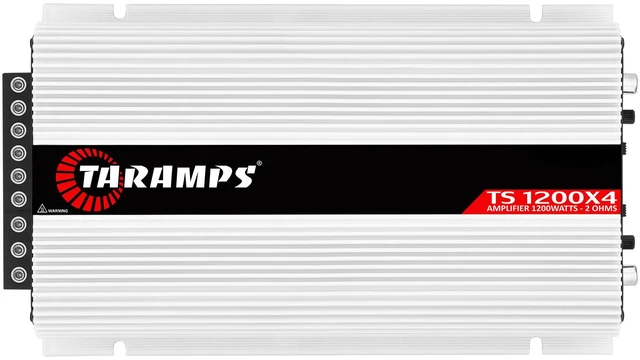 Main image of Taramps TS 1200x4 Amplifier Car Audio 1200W RMS 2 Ohms 4 Channels 2 Bridged Channels, Full Range Crossover Fixed RCA/Wire Input - Multichannel Class D