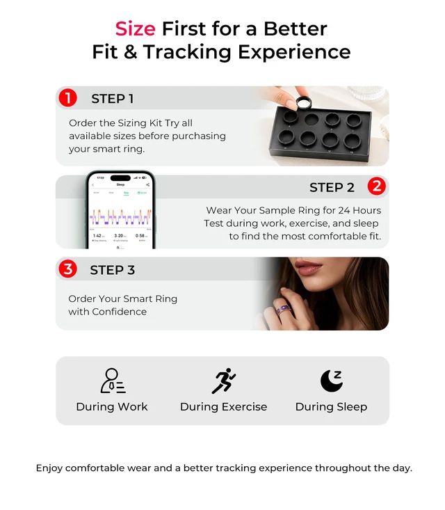 Alt view image 3 of 7 - 6 Gen Diamond Smart Ring and Wireless Charging Case Industry Rank 1-0 Measurement Error 2026 Smart Ring for Women - Advanced Health Tracker for Wellness and Activity Tracking, Purple 7#