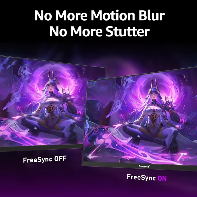 Alt view image 4 of 7 - Gaming Monitor 27 inch QHD IPS, PC Screen 120Hz 2K (2560×1440P), Ultra-Thin Zero Frame Computer Display for Home Office Business, DP, HDMI, Wall-Mounted