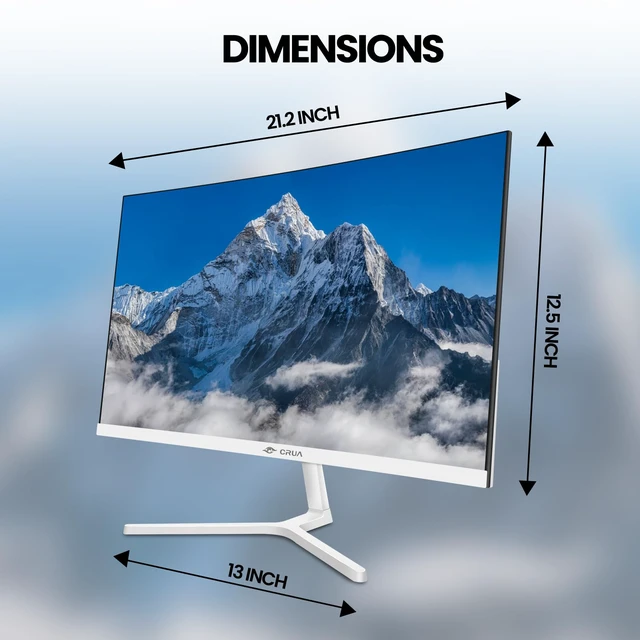 Alt view image 6 of 7 - 24 Inch Curved Monitor, FHD(1920×1080P) 100HZ 120% sRGB Computer Monitors, Narrow Bezels on Three Sides, Blue Light Filter PC Monitor for Home, Office and Dormitory(HDMI, VGA)-White