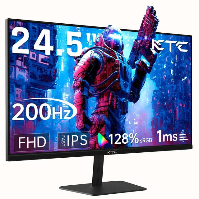 Main image of 24.5 Inch Gaming Monitor, 180Hz (Up to 200Hz) Monitor FHD, Fast IPS 1080P 1ms, 128% sRGB HDR10, Adaptive Sync, HDMI DP, VESA Tilt Adjustable for Xbox PS5 Switch, H25T7
