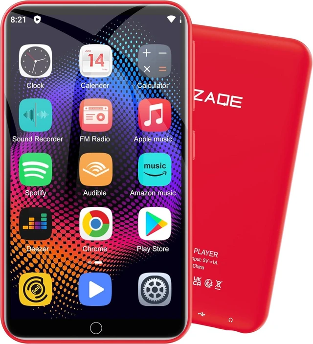 Main image of MP3 Player with Bluetooth and WiFi, 80GB Storage& Android OS, 4" Touch Screen Spotify Music&Video Player, Built-in Speaker, FM Radio, MP4 Player for Kids