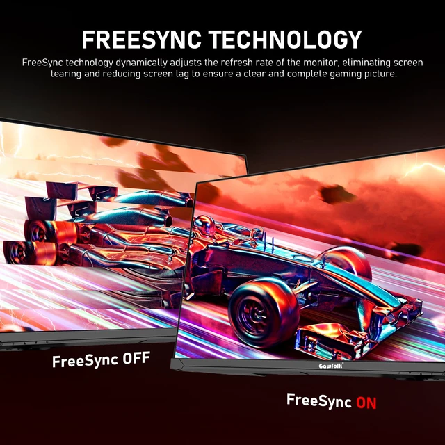 Alt view image 4 of 7 - 27 inch 2K QHD(2560×1440) PC Screen, 180Hz Gaming Monitor, 1ms Without Bezel, FreeSync,100% sRGB, 178° Wide Viewing Angle, HDMI2.0DisplayPort, 75 * 75MM Wall Mount Compatible - Black