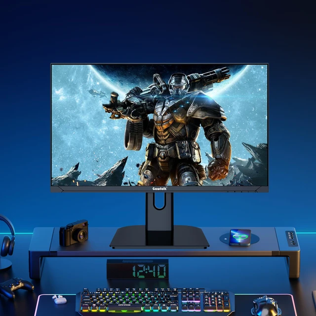 Alt view image 7 of 7 - 27 inch 2K QHD(2560×1440) PC Screen, 180Hz Gaming Monitor, 1ms Without Bezel, FreeSync,100% sRGB, 178° Wide Viewing Angle, HDMI2.0DisplayPort, 75 * 75MM Wall Mount Compatible - Black