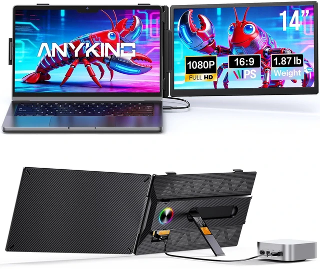 Main image of Laptop Screen Extender, 14 FHD 1080P Portable Monitor for Laptop with 100% sRGB, Dual Screen Extender for Laptop 1317.3, Plug & Play External Monitor, Business Travel & Home Office