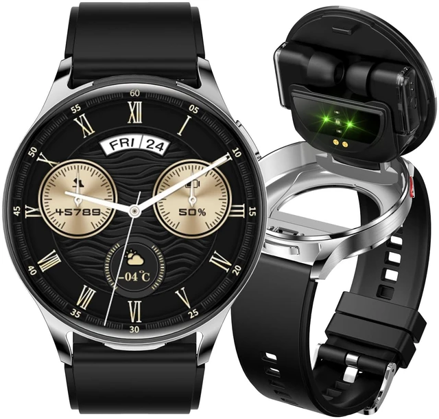 Main image of Smart Watch with Earbuds, 2 in 1 Bluetooth Smartwatch, 1.39" HD IPS Screen Smartwatch for Men Women, Fitness Tracker Long Time Standby Men Women Sports Smart Watch (Silver)