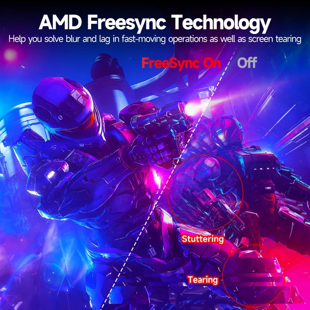 Alt view image 6 of 7 - 27 Inch Curved Gaming Monitor 200Hz|180Hz|144HZ 1ms FHD 1080P Computer Screen FreeSync|130% sRGB|HDR|Low Blue Light|HDMI DP Ports|VESA Mount|Metal Stand