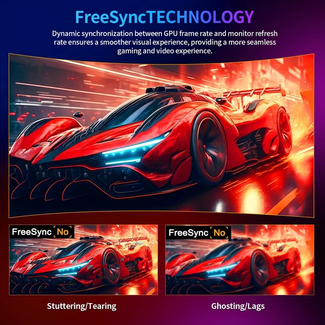 Alt view image 6 of 7 - 27" Curved Gaming Monitor, Full HD(1920x1080P) VA Panel 1800R Computer Monitor,200HZ CP Screen,100% sRGB,3Sides Frameless, Flicker-Less,Blue Light Filter, for Office & Gaming