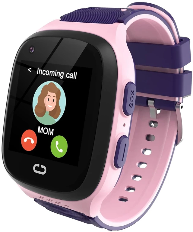 Main image of 4G Kids Smart Watch with GPS Tracker Location Video Call Cell Phone SOS Calling Voice Chat Touch Screen Camera Alarm Clock Gifts for Age 5-12 Kids (Pink)