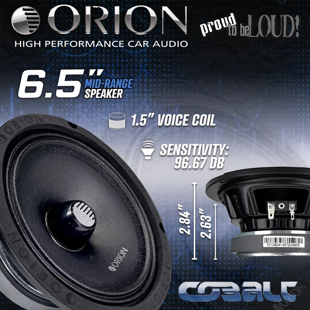 Alt view image 2 of 7 - Cobalt CM654 High Efficiency 6.5" Mid-Range Bullet Loudspeakers, 1000W Max Power, 250W RMS, 4 Ohm, 1.5" Voice Coil - Pro Car Audio Stereo, Midrange Speakers (Pair)