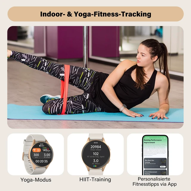 Alt view image 5 of 7 - Smart Watch for Women with Built-in GPS & Alexa (Make/Answer Call), 1.32" AMOLED Fitness Tracker with Altimeter Compass for Hiking Running, HRV/Sleep/SpO2 Monitor, 5ATM Waterproof for iPhone Android