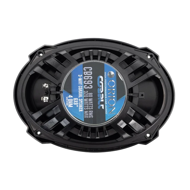 Alt view image 6 of 7 - Cobalt Series CB693 6x9 3-Way Coaxial Car Speakers, 320W, 4 Ohms, Full Range, Enhanced Bass, Polypropylene Cone & Butyl Rubber Surround, Easy Install, Grills Included (Pair)