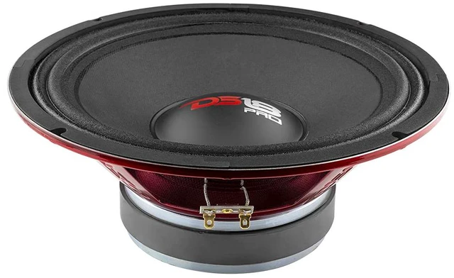 Main image of PRO-X10M Loudspeaker - 10", Midrange, Red Steel Basket, 600W Max, 300W RMS, 8 Ohms - Premium Quality Audio Door Speakers for Car or Truck Stereo Sound System (1 Speaker), Classic