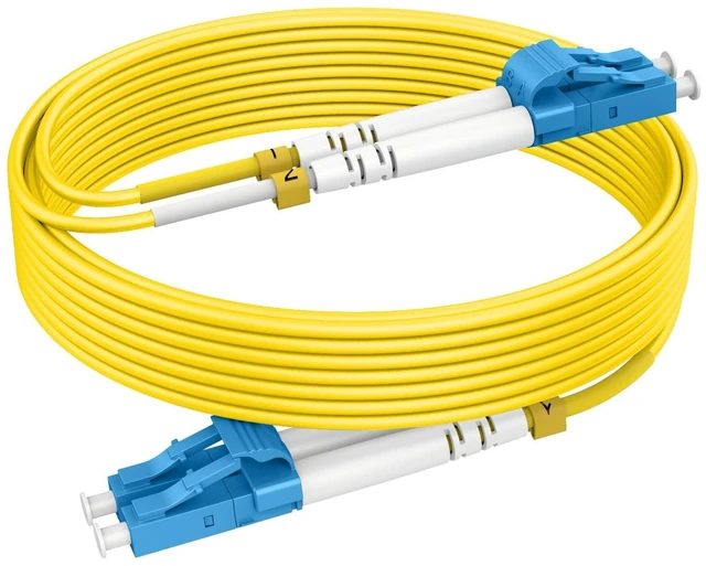 Main image of OS2 LC to LC Single Mode Fiber Patch Cables, 30ft/10m, 10Pack Singlemode Fiber Optic Cable Duplex SM, LSZH, 10G/40G/100G SMF 9/125m, OD 2.0mm